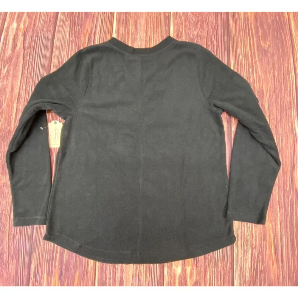 St. John’s Bay Women’s V-Neck Long Sleeve Top Black Size M Polyester - Picture 5 of 11
